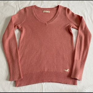 Hollister V-Neck Light Pink Sweater
